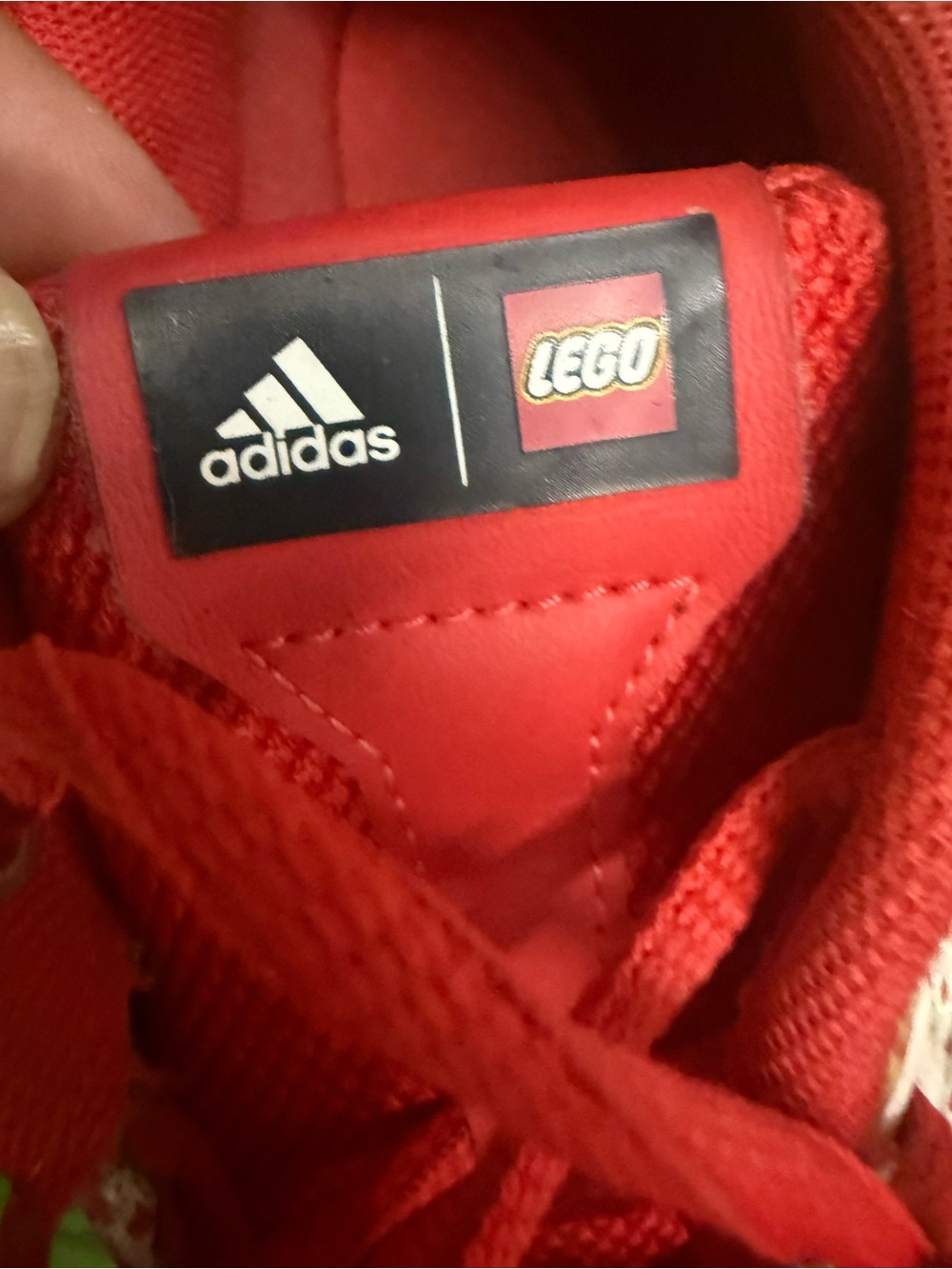 LEGO Adidas Women's Lightweight Red Mesh Athletic Sneakers - Picture 6 of 10